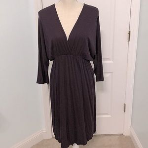 9seed Dark Plum Batwing Sleeve Tunic Dress